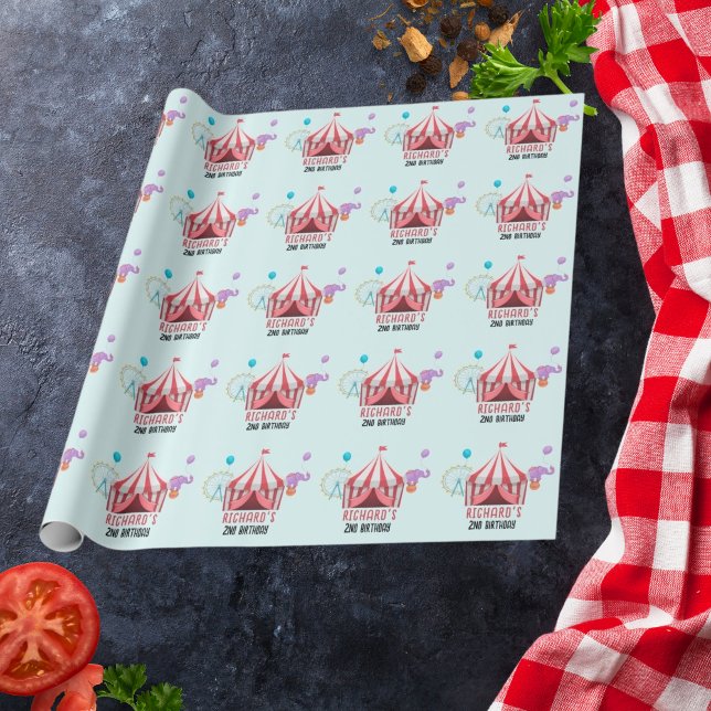 Papel De Presente Festa de aniversário do Tema do Carnaval (Criador carregado)