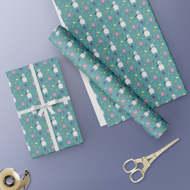 Papel De Presente Festa de aniversário do Urso Polar Bonito (Criador carregado)