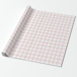 Papel De Presente Festa de aniversário Gingham Rosa bobo