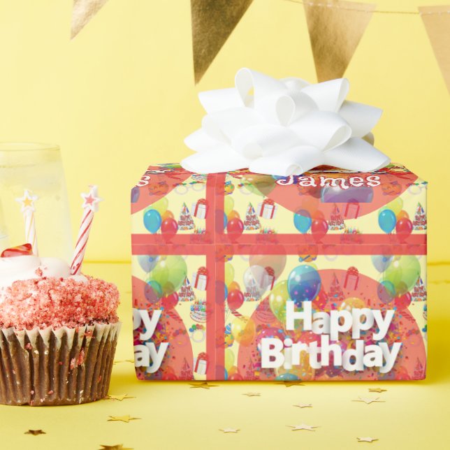 Papel De Presente Festa de Aniversário Infantil  (Festa de aniversário)