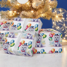 Festa de Aniversário Infantil Watercolor Westie