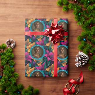 Papel De Presente Festa de Aniversário Jardim de Lírios Únicos