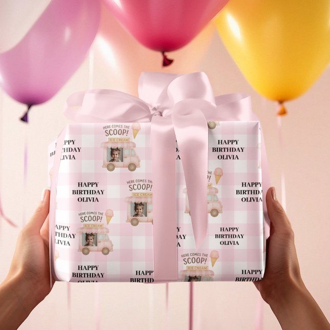 Papel De Presente Festa de Aniversário Personalizada Caminhão de Sor (Criador carregado)