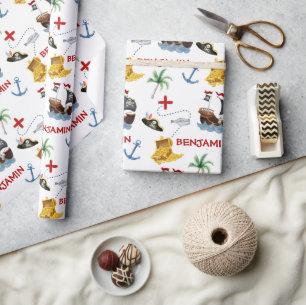 Papel De Presente Festa de aniversário Pirata