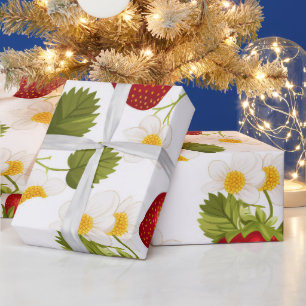 Papel De Presente Festa de aniversário Strawberry Girl   Berry First