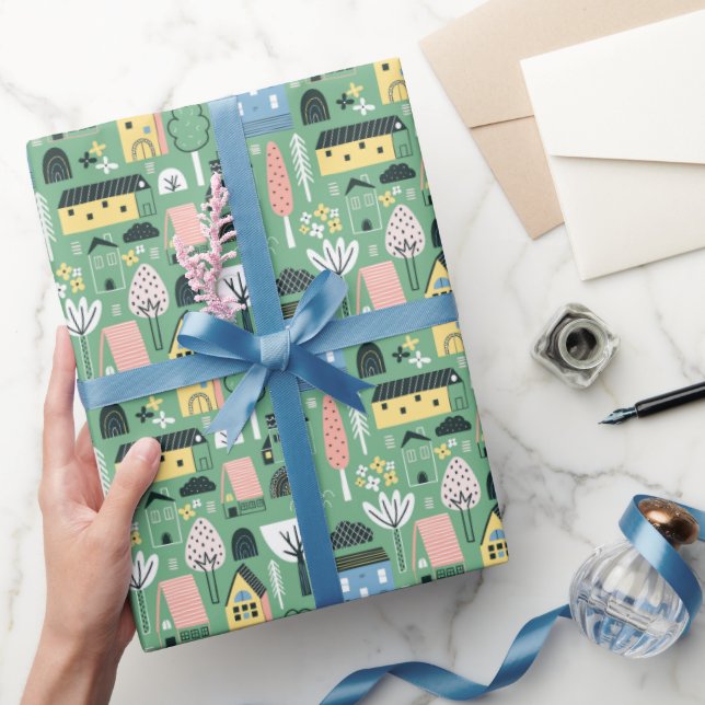 Papel De Presente festa de aquecimento da casa em pelúcia (Presentear)