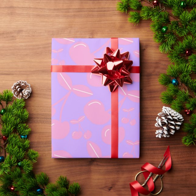 Papel De Presente Festa de Artesanato das Meninas de Fita Rosa de Ce (Presente de Natal)