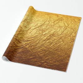 Papel De Presente Festa de Casamento Moderna com Folha de Ouro Falsa
