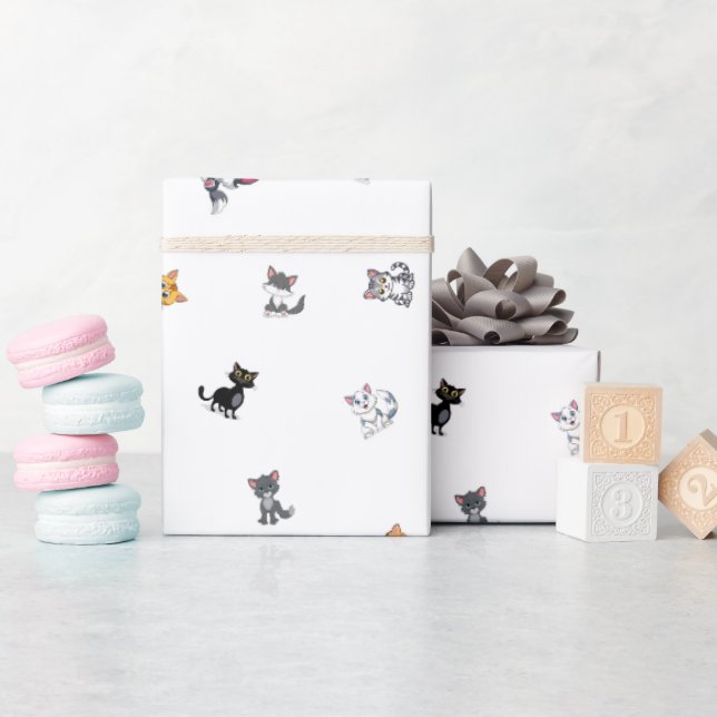 Papel De Presente Festa de Cat (Chá de bebê)