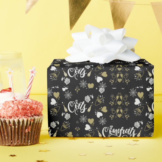 Papel De Presente Festa de Celebração Estouro de Champanhe (Festa de aniversário)