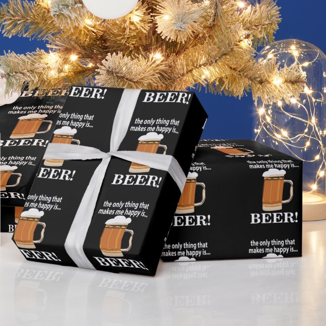Papel De Presente Festa de Cerveja Bebendo Cerveja Engraçada (Feriados)