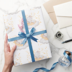 Papel De Presente Festa de Chá de Bebê de Elefante Bebê Fofo 