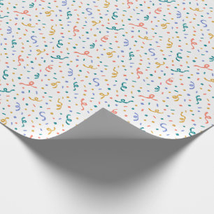 Papel De Presente Festa de Dança com Confetes Celebração