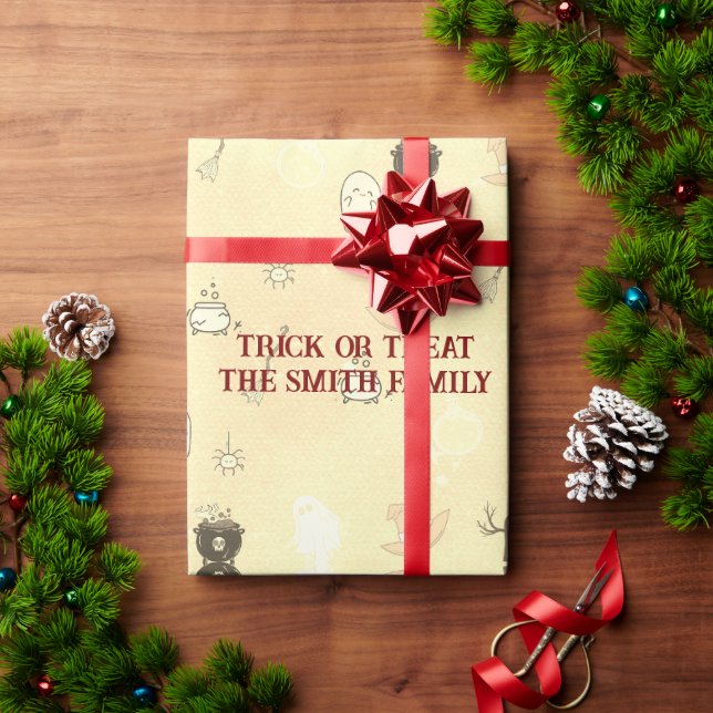 Papel De Presente Festa de Dia das Bruxas de Spooktacular (Presente de Natal)