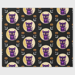 Papel De Presente Festa de Dia do Cartoon Púrpura