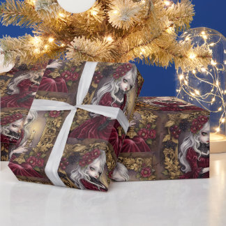 Papel De Presente Festa de Fada Sombria e Caprichosa de Inverno