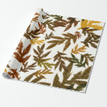 Papel De Presente Festa de Folhas de outono de outono de Coloração<br><div class="desc">papel de embrulho</div>