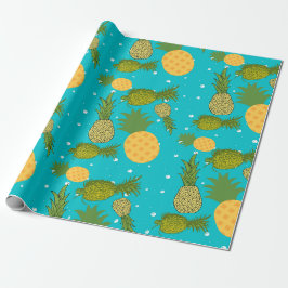 Papel De Presente festa de frutas, padrão fofo de abacaxi