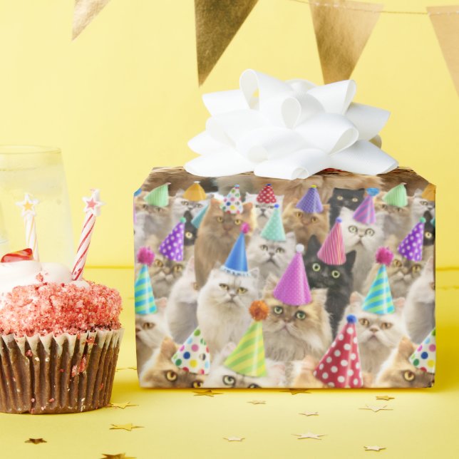 Papel De Presente Festa de Gatos (Festa de aniversário)