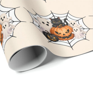 Papel De Presente Festa de Halloween Assustadora 