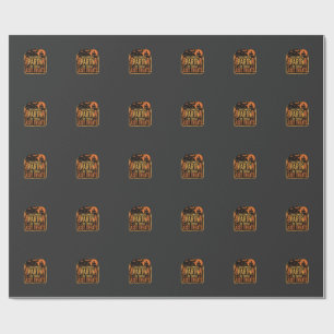 Papel De Presente Festa de Halloween Sem Truques Somente Guloseimas