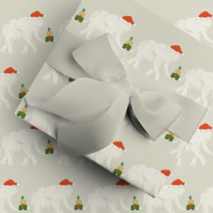 Papel De Presente Festa de Natal Elefante Branco Ilustrada