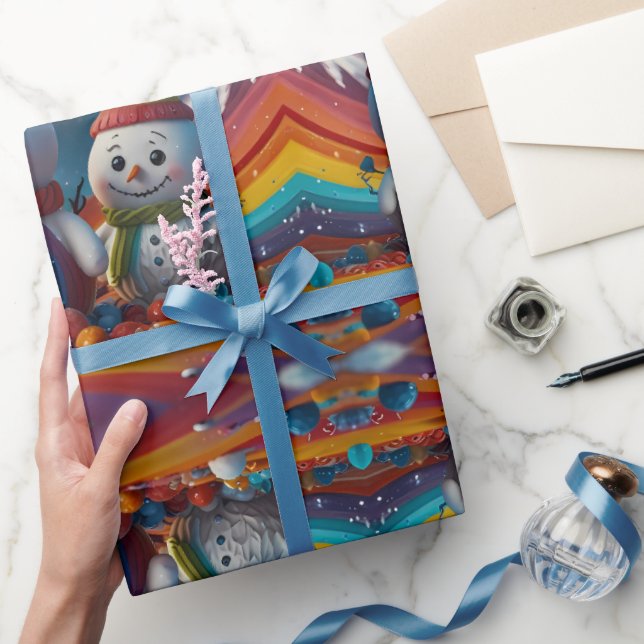 Papel De Presente Festa de Natal Festiva, Festiva, de cor branca (Presentear)