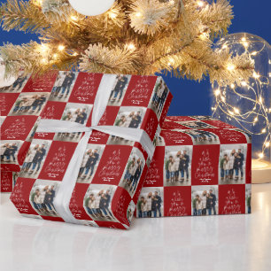 Papel De Presente Festa de Natal vermelha