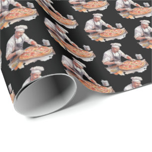 Papel De Presente Festa de pizzaria com pele divertida