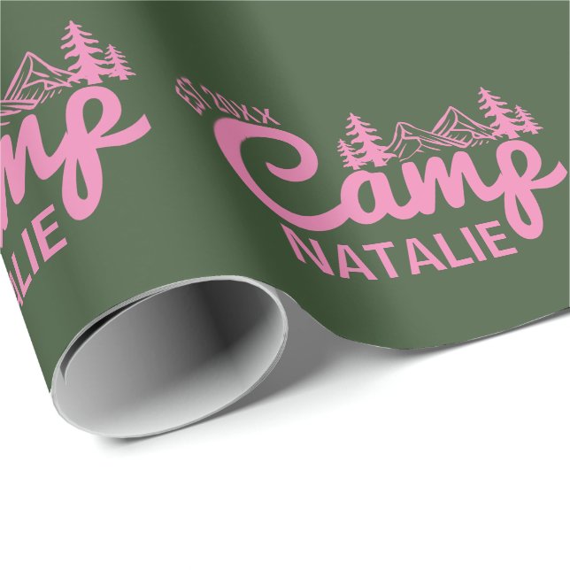 Papel De Presente Festa de Solteira Personalizada em Acampamento Cus (Ponta do rolo)