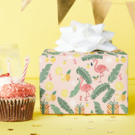 Papel De Presente Festa de Verão Flamingo & Gifts