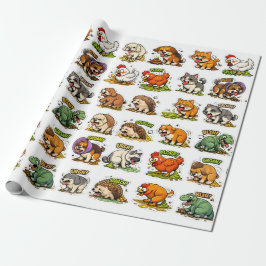 Papel De Presente Festa de Vômito e Cocô: Bagunça Animal