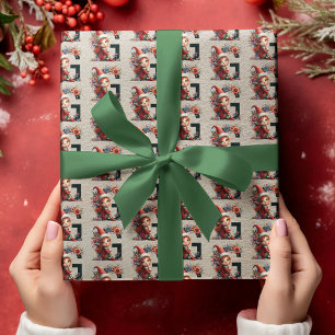 Papel De Presente Festa do Elfo de Natal Fofo Carta G