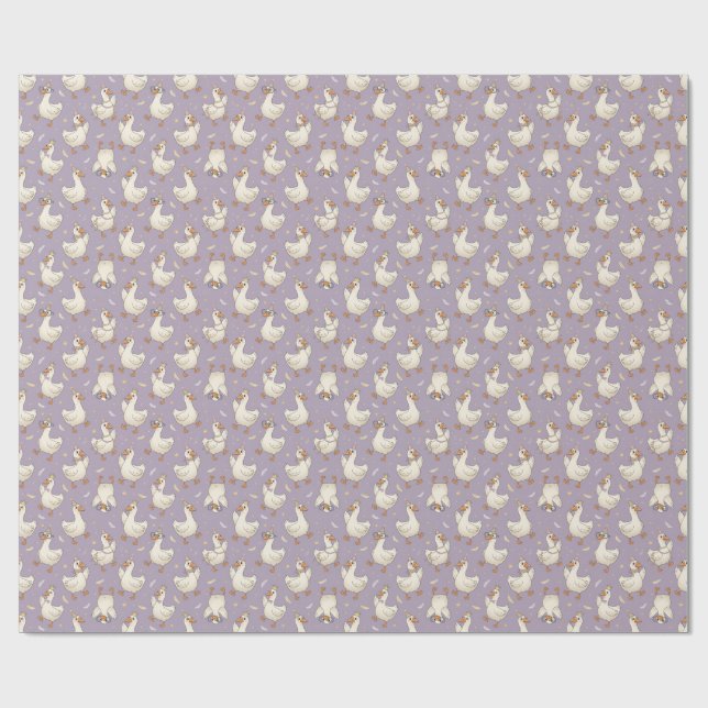 Papel De Presente Festa do Ganso Bobo – Design de Aniversário Excênt (Aberto)