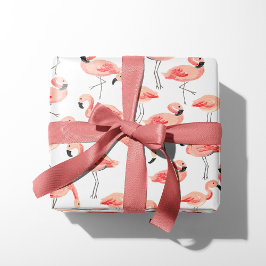 Papel De Presente Festa Flamingo