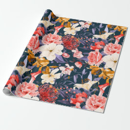 Papel De Presente Festa Floral Boho Sofisticada