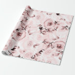 Papel De Presente Festa Floral Elegante de Chique Glam Roses Rosa<br><div class="desc">papel de empacotamento personalizado</div>