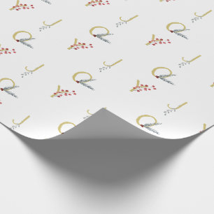 Papel De Presente Festa Minimalista Dourada Rústica Alegria de Féria