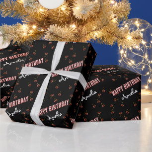 Papel De Presente Festa Personalizada de Cereja Doce