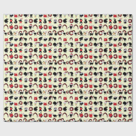 Papel De Presente Festas de abstrato: Natal inspirado em animais