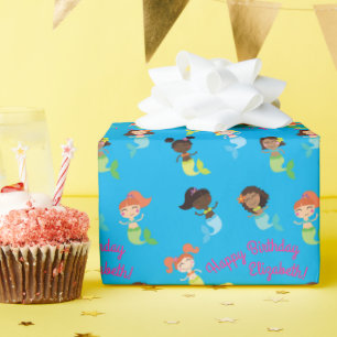 Papel De Presente Festas de aniversário de Sereia
