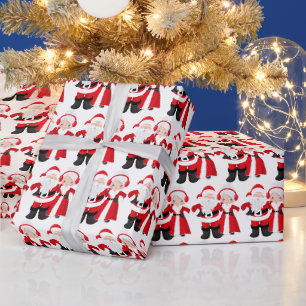 Papel De Presente Festas de Natal Festivas Papais noeis de Natal