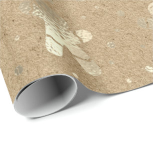 Papel De Presente Festas de Natal Ivory Gingercake Man Kraft Joy