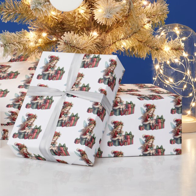 Papel De Presente Festiva fada de Natal (Feriados)