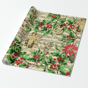 Papel De Presente Festiva Festiva Festiva Festiva Angel Cherubs Holl