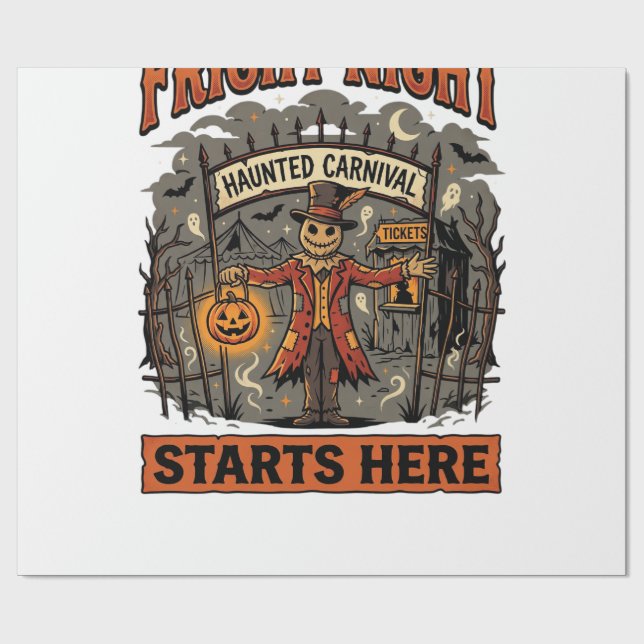 Papel De Presente Festival da Noite de Terror do Halloween (Aberto)