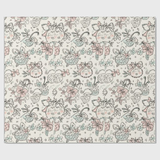 Papel De Presente Festive Christmas Holiday Gift Wrap