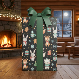 Papel De Presente Festive Critters Holiday Gift Wrap