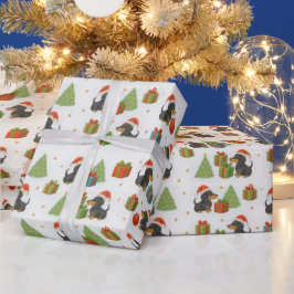 Papel De Presente Festive Dachshund Christmas Tissue Paper — Cute