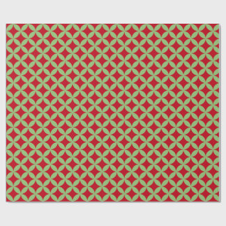 Papel De Presente Festive Green & Red Christmas Wrapping Paper